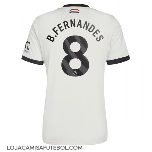 Camisa de Futebol Manchester United Bruno Fernandes #8 Equipamento Alternativo 2024-25 Manga Curta